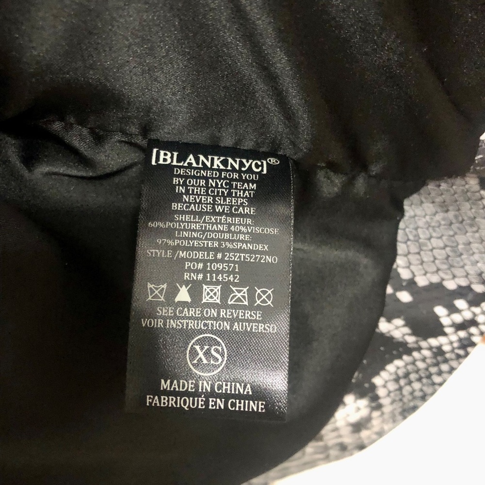 Blank nyc snakeskin print leather jacket - Picture 3 of 3